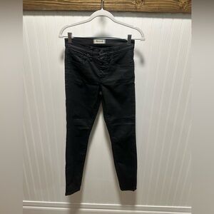 Madewell jeans women's sz 26 black 9" high-rise skinny sz 26 flaws shown